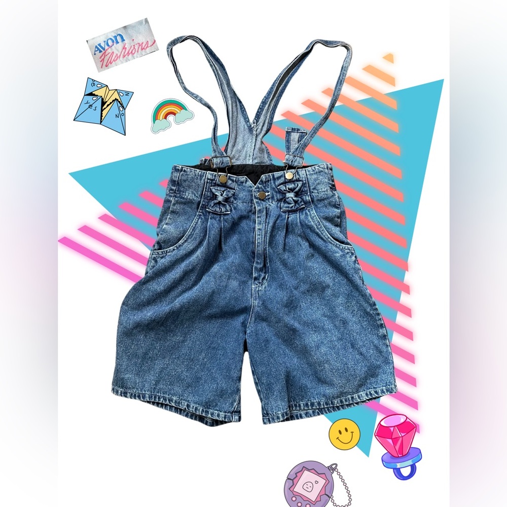 Avon Blue Jean Shorts Overalls